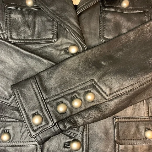 Studio Y Black LeatherNWT Women’s Jacket/Blazer size Small! - Picture 4 of 11